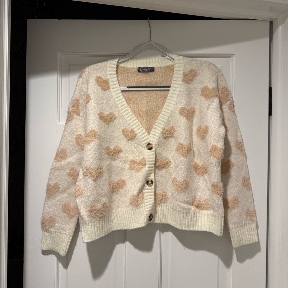Pink Heart Cardigan
